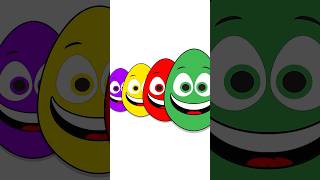 Purple Yellow Red Green kidssong learn colors funny egg cartoonforkids BabyBigMouth shorts [upl. by Eivod]