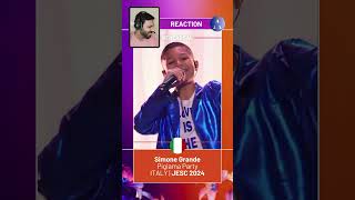 REHEARSAL ITALY 🇮🇹 JUNIOR EUROVISION 2024  Simone Grande  quotPigiama Partyquot  REACTION [upl. by Akemehs]