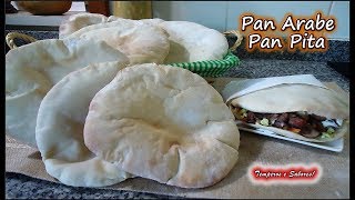 PAN ARABE PAN PITA receta súper fácil y perfecta [upl. by Ayres]