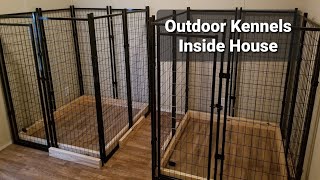 KennelMaster Outdoor Kennel Set Up Inside House DK644WC [upl. by Maiah]