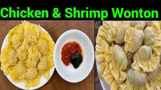 How To Make Chicken And Shrimp Wonton Fast And Easy Recipe Homemade Wonton Better Than Take Out [upl. by Sirroned614]