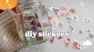 how to make stickers WITHOUT sticker paper 🍄🧚🏻  2 methods [upl. by Toogood53]