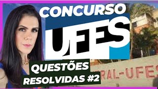 CONCURSO UFES  QUESTÕES UFES  PROVA UFES RESOLVIDA [upl. by Haret572]