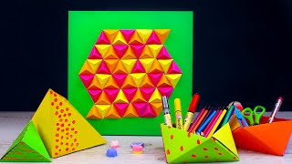 DIY Paper Geometric Room Decor [upl. by Ynattir613]