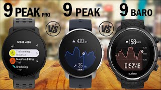 SUUNTO 9 PEAK PRO VS SUUNTO 9 PEAK VS SUUNTO 9 BARO [upl. by Drice]