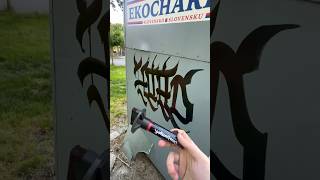 How to use 60 mm Molotow masterpiece marker graffiti tagging shorts [upl. by Ytissac105]