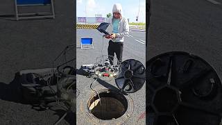 Using drones to survey local sewers 🎬🎬🎥🎥 drone djidrone snow [upl. by Adriena]