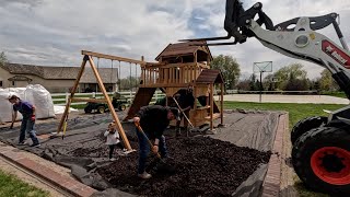 Play Set Reveal Basketball Hoops Down amp Planting Big Trees 🙌😍🌲  Garden Answer [upl. by Roach]