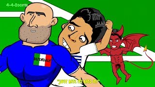 😁LUIS SUAREZ BITE on Chiellini😁 Italy vs Uruguay by 442oons 01World Cup Cartoon 24614 BeatIit [upl. by Arayc]