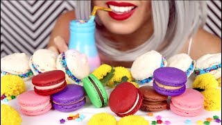 ASMR Eating Macarons Dessert ft Unboxing  DIY Recipe  Whispering [upl. by Haseena134]