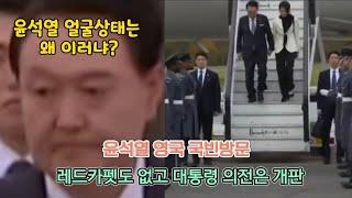 윤석열 영국 국빈방문 레드카펫도 없고 대통령 의전은 개판 [upl. by Rehoptsirhc]