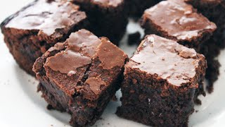 Chewy Fudgy Chocolate Brownies Recipe [upl. by Kcirevam]