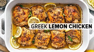 GREEK LEMON CHICKEN is a mustmake super easy dinner recipe [upl. by Odrawde977]