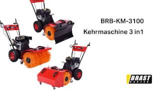 BRAST BRBKM3100 Kehrmaschine 3in1 65 PS 196cc ESTART [upl. by Pliske633]