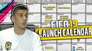 FIFA 19 RELEASE DATE CALENDAR TRADING CALENDAR  FIFA 19 ULTIMATE TEAM [upl. by Downey]