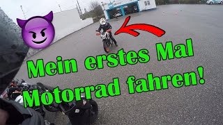 MEIN ERSTES MAL MOTORRADFAHREN  FahrschuleGrundausbildung [upl. by Timothy]