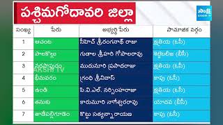 West Godavari YSRCP MLA Candidates List  CM Jagan  AP Elections 2024 SakshiTV [upl. by Llekim]