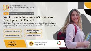 Study Economics amp Sustainable Development in Kastoria Greece  University of Western Macedonia [upl. by Nauqes]