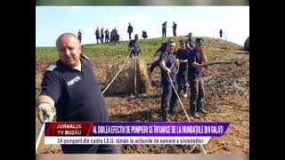 Al doilea efectiv de pompieri se intoarce de la inundatiile din Galati [upl. by Onitsuaf]