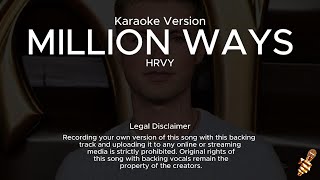 HRVY  Million Ways Karaoke Version [upl. by Janiuszck]