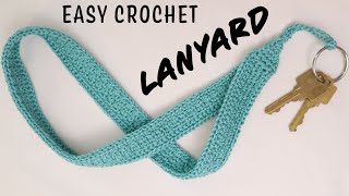 How To Crochet A Lanyard Using The Linen Stitch [upl. by Nawud]