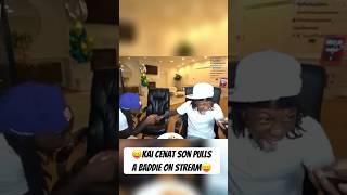 😝Kai Cenat Son Pulls a Baddie On Stream😝 kaicenatshorts kai kaicenatstream [upl. by Eeladnerb]