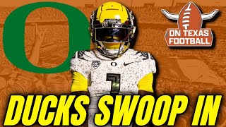 GUT PUNCH Dakorien Moore Picks Oregon over Texas  Longhorns Football  Recruiting News [upl. by Ilrebmik127]