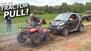 Cheap quad challenge FINALE quotTRACTORquot pulls Polaris vs Yamaha [upl. by Hsiekal920]