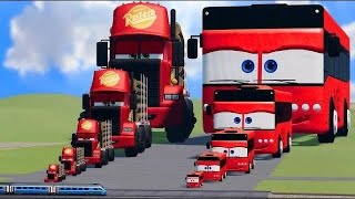 TRANSPORTING PIXAR CARS amp FRUITS WITH COLORED amp JOHN DEERE vs CLAAS vs TRACTORS  BeamNGdrive 962 [upl. by Ayat]