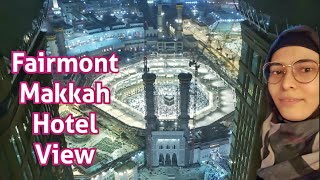 Makkah Fairmont Hotel Haram View Room Tour  Hotel Mosque View [upl. by Derman228]