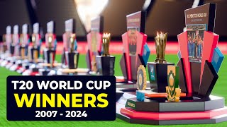 T20 World Cup Winners List From 2007 to 2024 [upl. by Girardo]