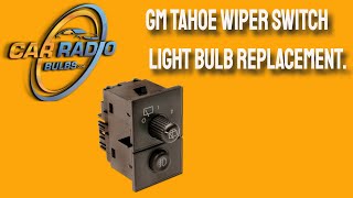 GM Tahoe Wiper Switch Light Bulb Replacement [upl. by Daloris]