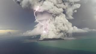 Hunga Volcano Eruption 14 January 2022 548PM Tonga Time [upl. by Norbel256]