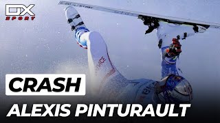 Alpine Ski Alexis Pinturault crash at Wengen  SuperG  2024 🇮🇹 [upl. by Cherice822]