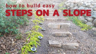 BUILDING STEPS INTO A HILL  HOW TO BUILD STEPS ON A SLOPE  HOW TO BUILD LANDSCAPE STAIRS [upl. by Mowbray]