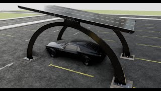 ARCHED TYPE MODERN SOLAR CARPORT TYPE 3 [upl. by Dao5]