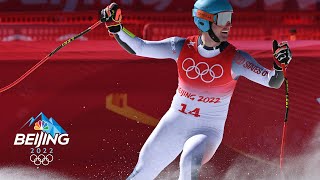 USAs Ryan CochranSiegle misses superG gold by 04 seconds  Winter Olympics 2022  NBC Sports [upl. by Lanahtan]