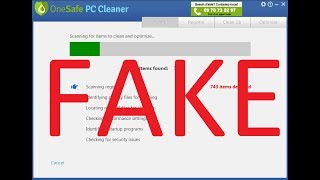 Yet another FAKE online scanner  Onesafe PC cleaner [upl. by Nalak]