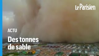 Une ville quot engloutiequot par une immense tempête de sable en Chine [upl. by Berg491]