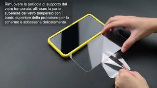 Guida allinstallazione di pellicola protettiva in vetro temperato per smartphone [upl. by Jolenta]