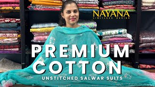 Premium Cotton Unstitched Salwar Suits [upl. by Findley]