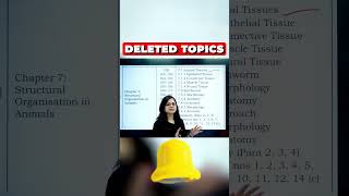 Structural Organisation in Animals Deleted Topics 🐾❌ shorts neet neet2024 cbse2024 [upl. by Yhtamit]