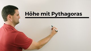 Höhe mit Pythagoras bei gleichseitigem Dreieck berechnen  Mathe by Daniel Jung [upl. by Vincelette]