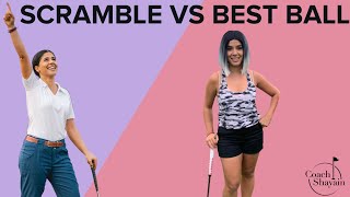 Scramble Golf vs Best Ball  FourBall Golf  Golf Tournament Formats [upl. by Naujat173]