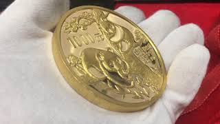 Gold Coin Over 20k 😎 1988 12 oz Chinese Proof Gold Panda 1000 Yuan [upl. by Ailuig]