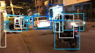 Bangalore night traffic real time object detection by deep learning by YOLO  OpenCV TensorFlow [upl. by Ahsekyt]