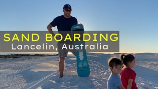 Lancelin Sand Dunes in Perth Sandboarding With Kids  Western Australia [upl. by Arada814]