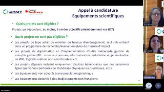 Webinaire de lancement de lappel à candidatures quotSubvention équipements scientifiques 2024 [upl. by Steinke467]