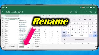 Rename a Sheet in Excel on Android App [upl. by Tully]