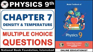 Multiple Choice Questions  Chapter 7  Density amp Temperature  9th Physics  National Book  FBISE [upl. by Roper157]